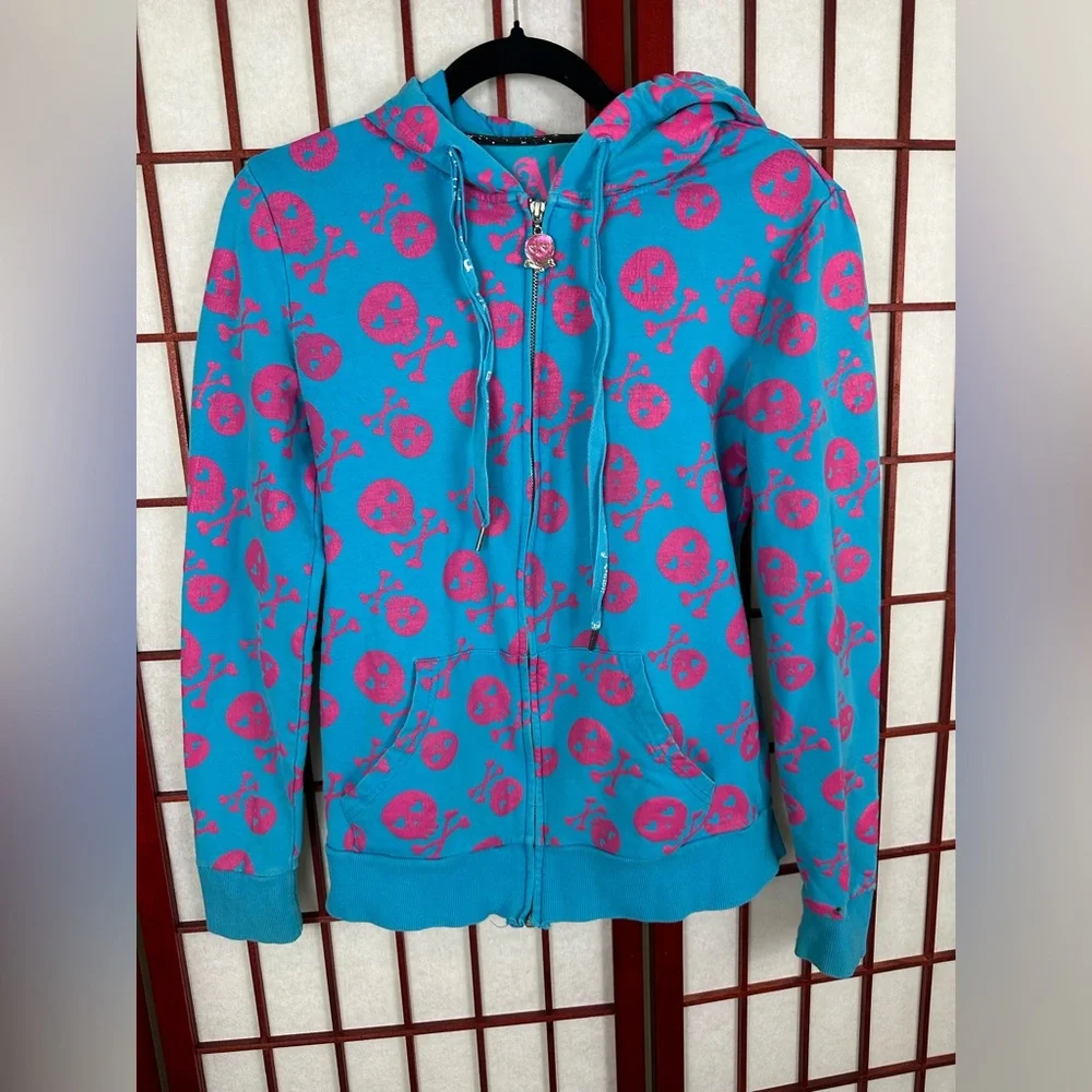 レア！Abbey Dawn スカル総柄 ジップアップパーカー S Abbey Dawn Rare Vintage Skull Hoodie | eBay